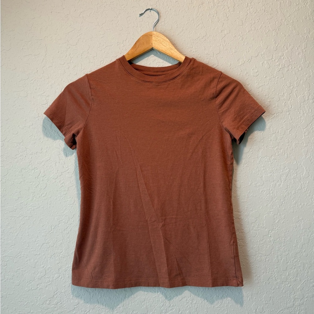 Rust Brown Short Sleeve Tee-Shirt - Picture 1 of 3